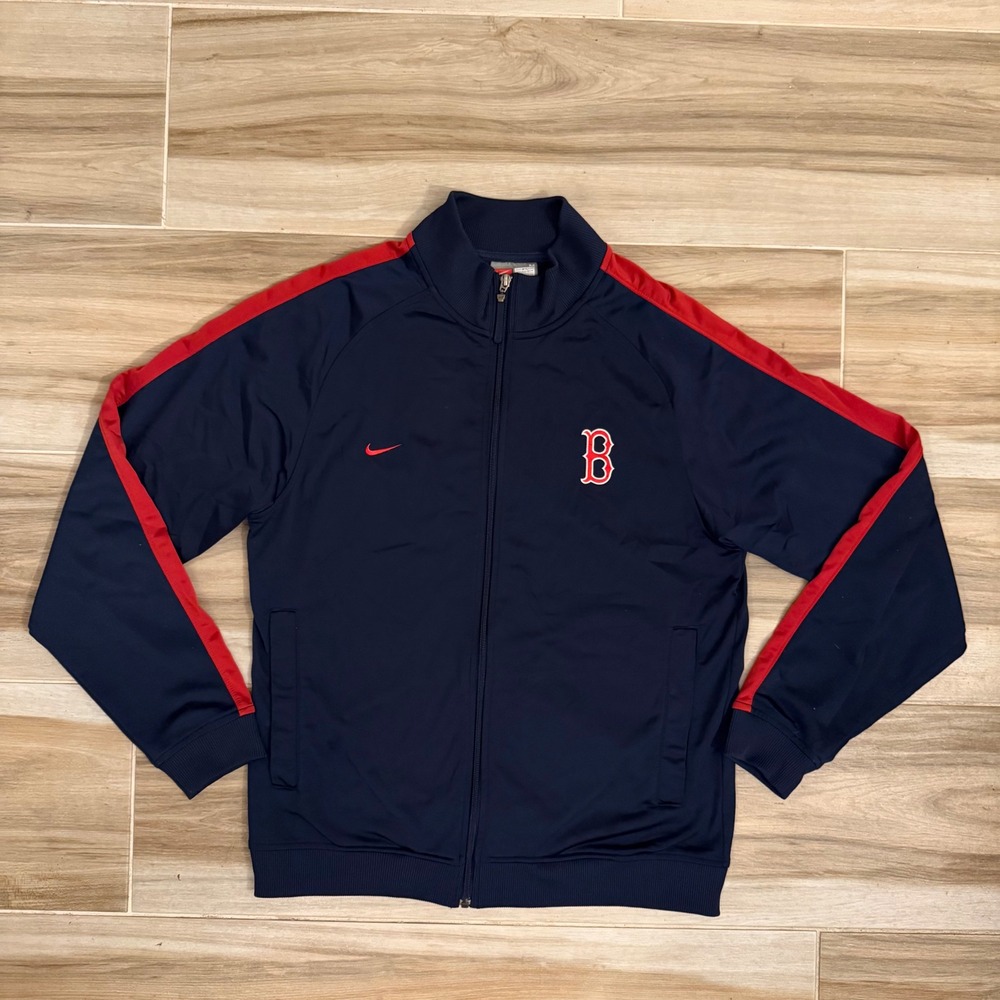 Vintage Y2K Nike Team Boston Red Sox Track Jacket - Men's Medium